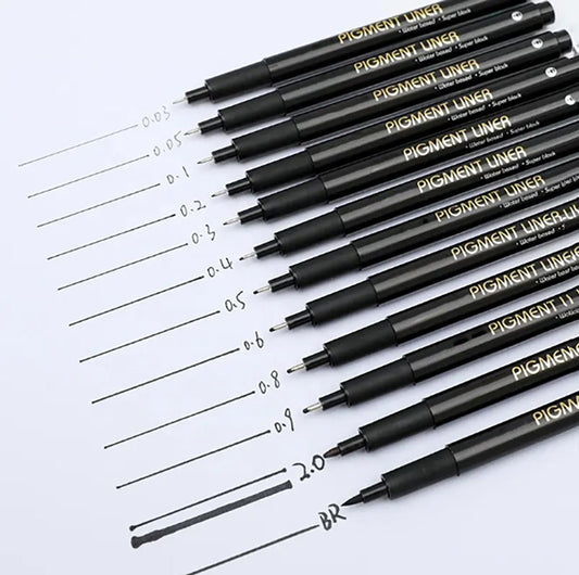 Black Fineliner Pens