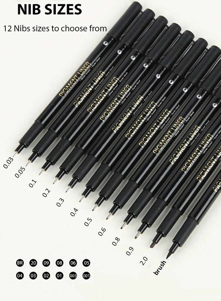 Black Fineliner Pens