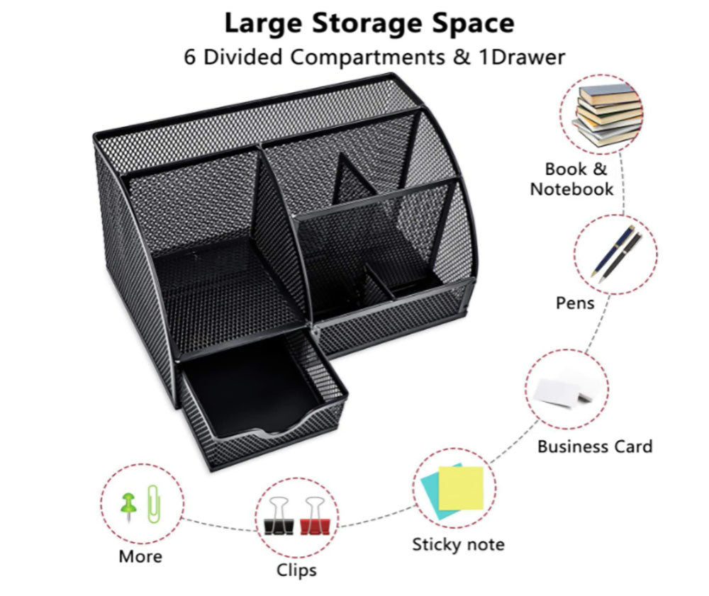 Mesh Desk Organiser Square