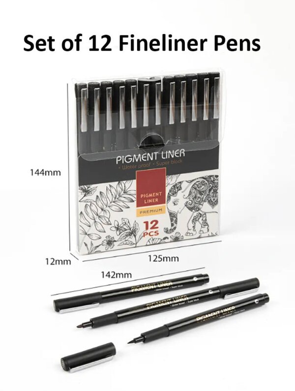 Black Fineliner Pens - Image 2