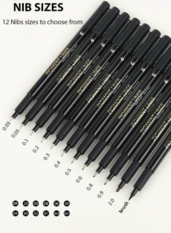 Black Fineliner Pens - Image 3