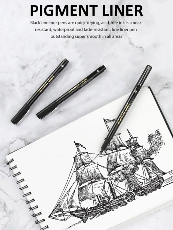 Black Fineliner Pens - Image 5